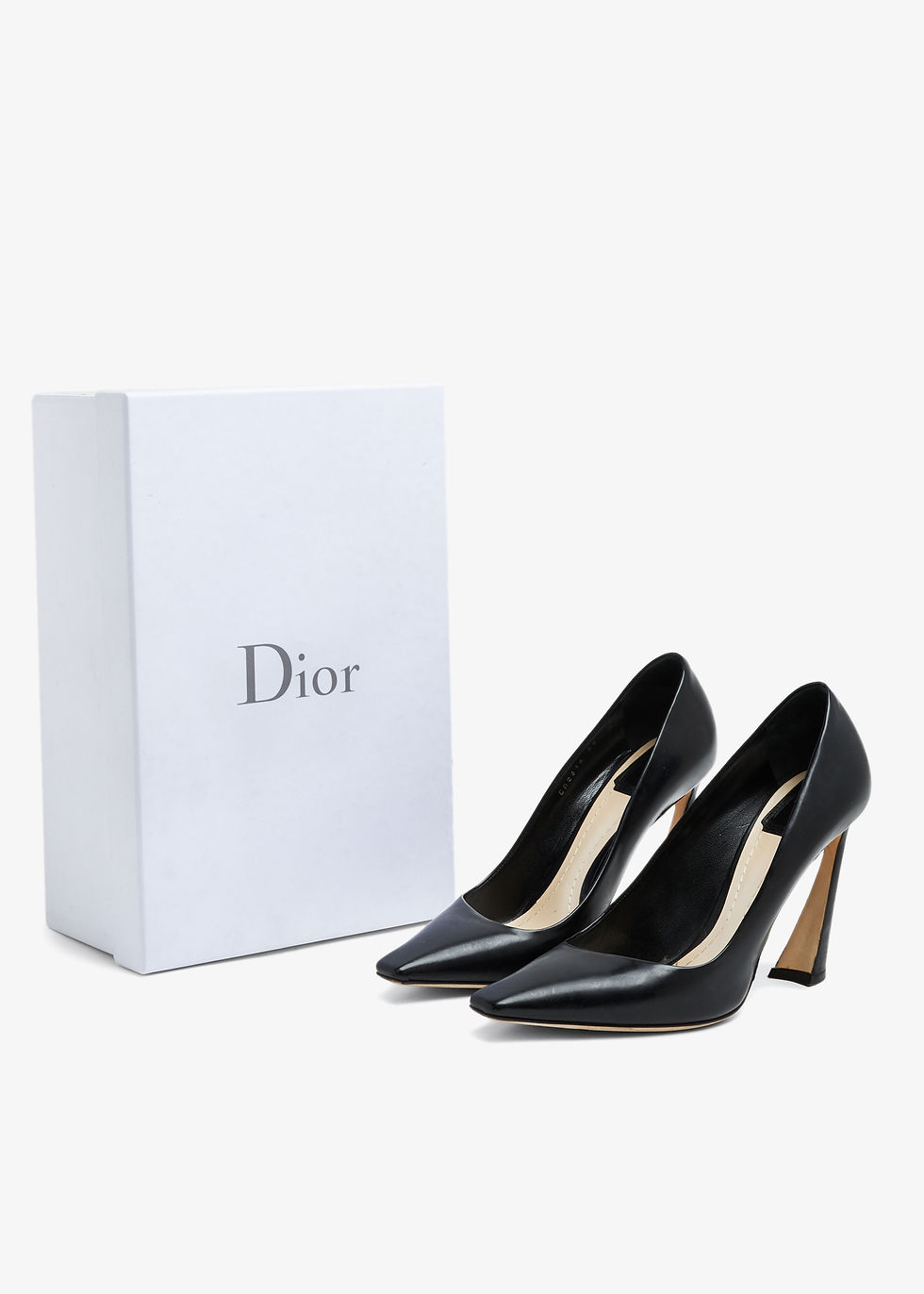 Thumbnail: Dior Pre-Loved Origine pumps Black Leather Women Stiletto Heels