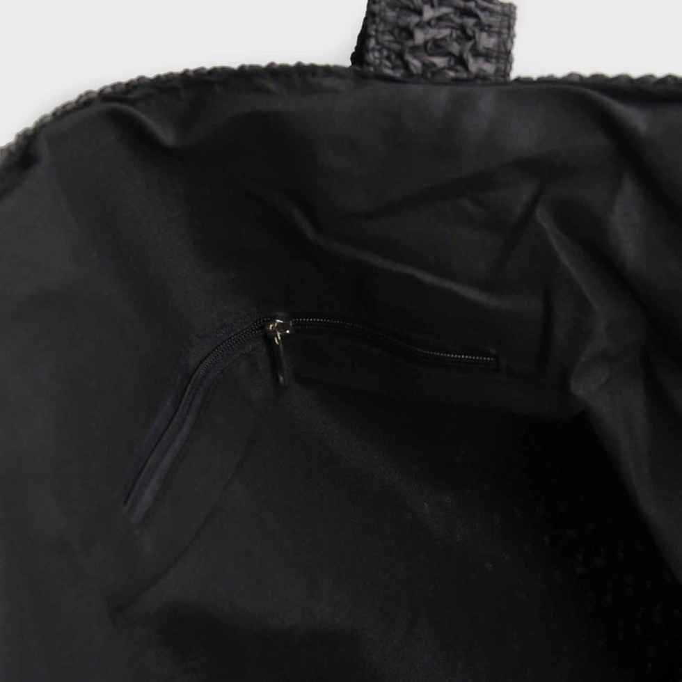 Miniatura: BOLSO PLAYA RAFIA NEGRO