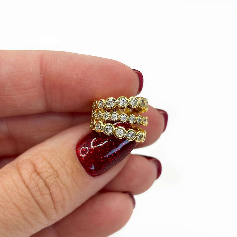 Miniatura: EARCUFF TRIPLE CIRCONES GOLD