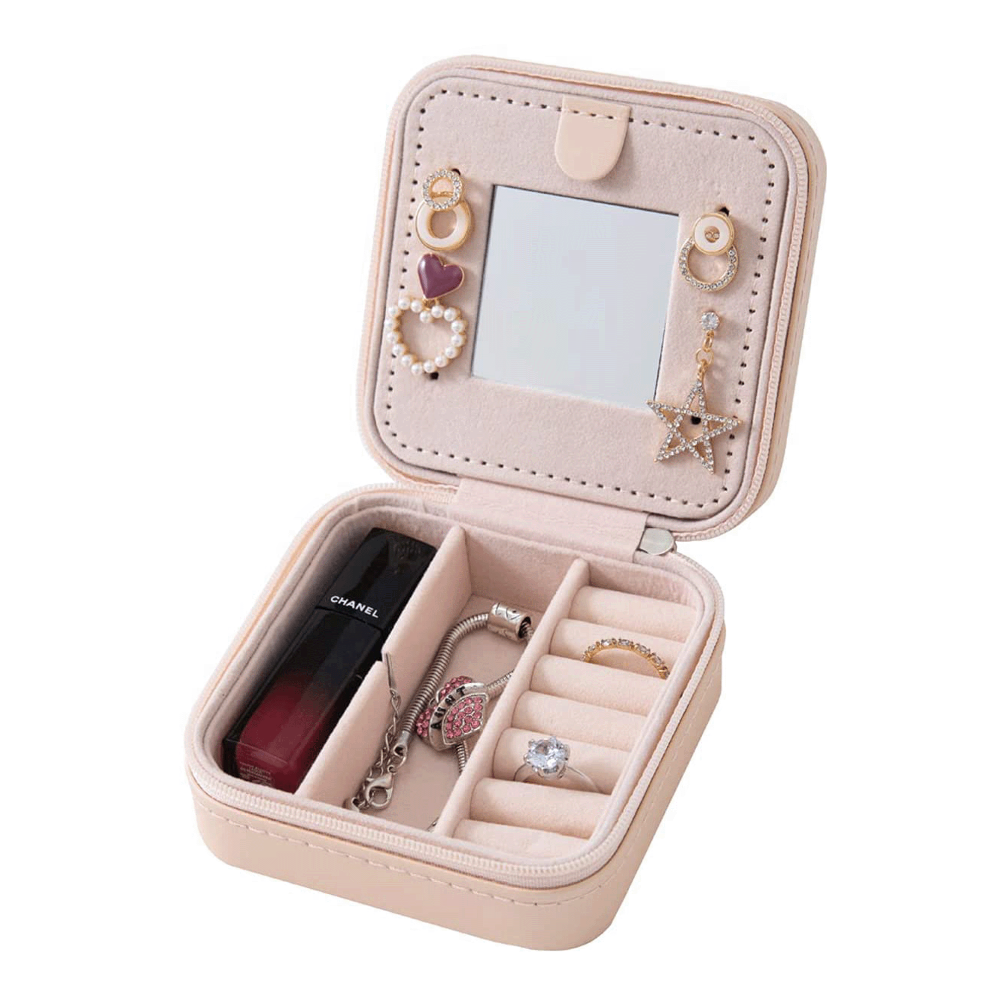 MINI JOYERO DE VIAJE PORTATIL ECO CUERO