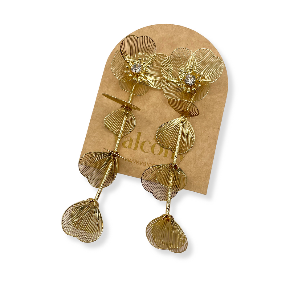 Miniatura: AROS FLOR PÉTALOS GOLD