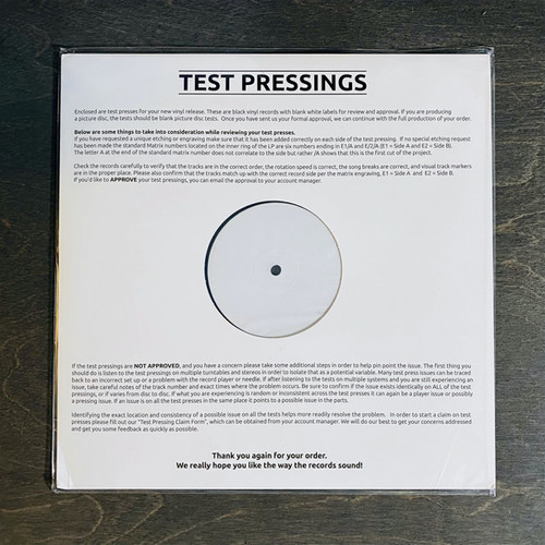 洋楽 Various - Test Pressing One Various - 
