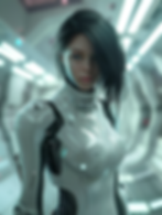 Photo of a female android robot