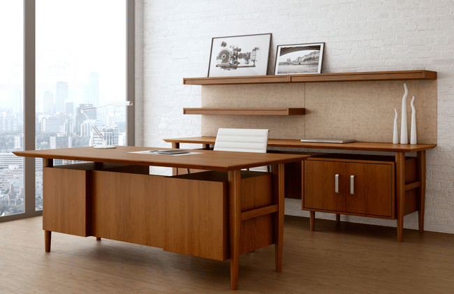 Taylor Series Mid Century Updated, shown with Soild Surface top
