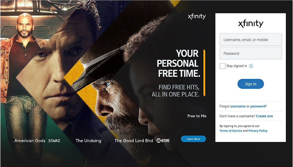 Free to Me Sign-In Page