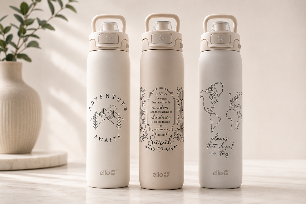 Custom water bottle examples