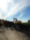 Heavy duty equipment being used to work the land.