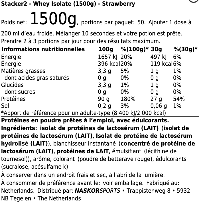 Miniature : Stacker2 | Whey Isolate