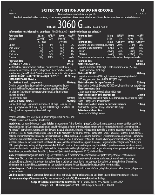 Miniature : Jumbo Gainer Scitec