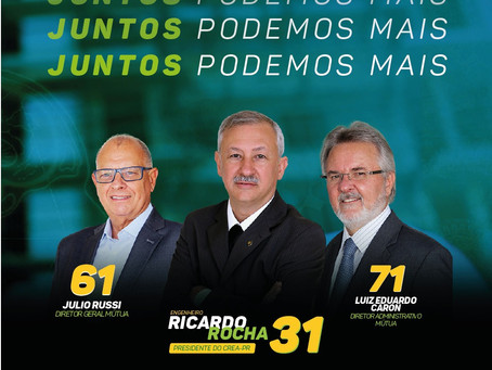 Relembre meu apoio declarado aos colegas Engenheiros Julio Russi e Luiz Eduardo Caron