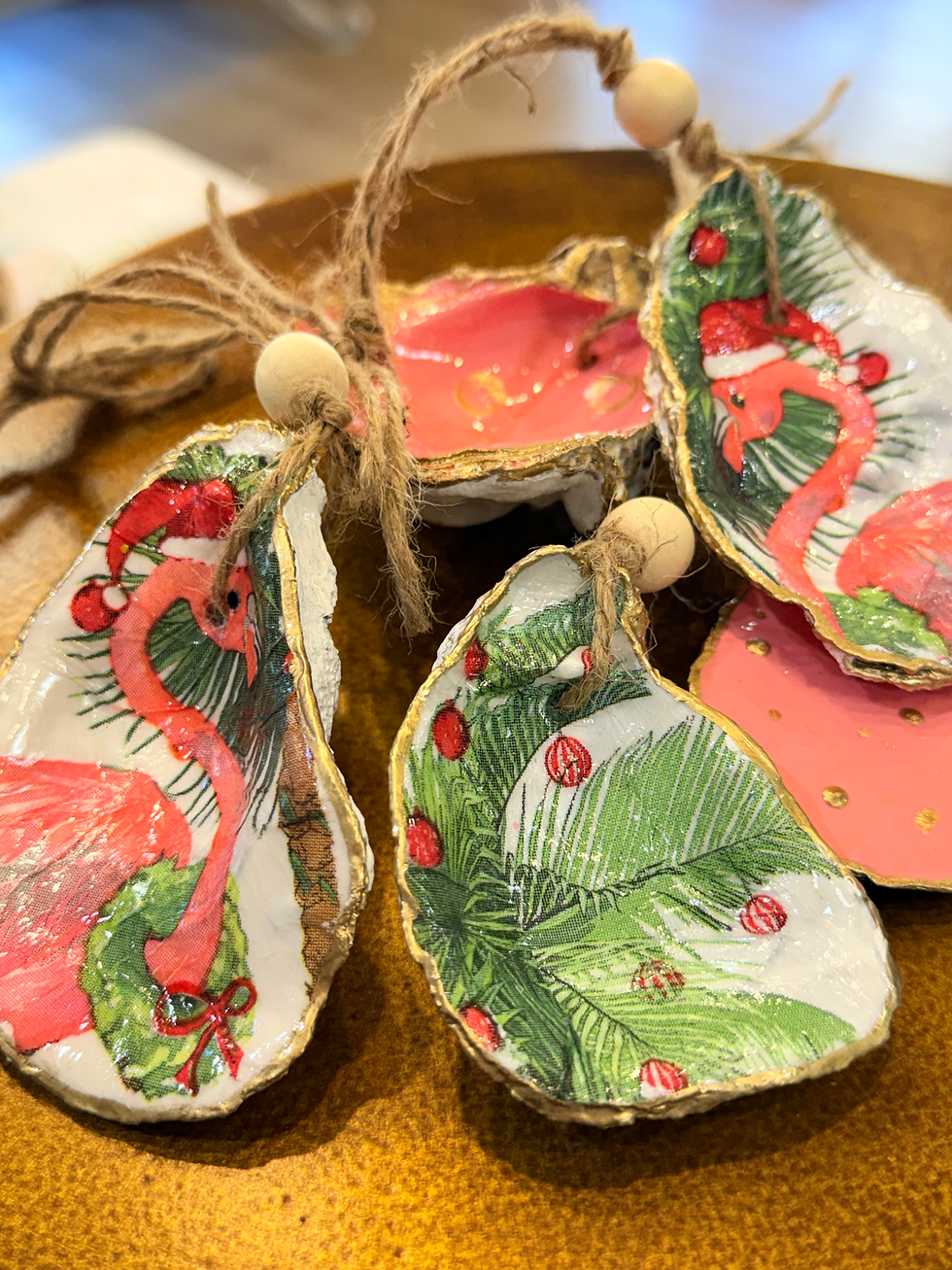 OYSTER SHELL ORNAMENTS! 