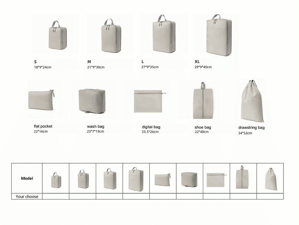 Thumbnail: GloVoyage 7-Piece Premium Compression Packing Cubes for Travel and Storage