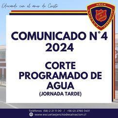 CORTE PROGRAMADO DE AGUA (JORNADA TARDE)