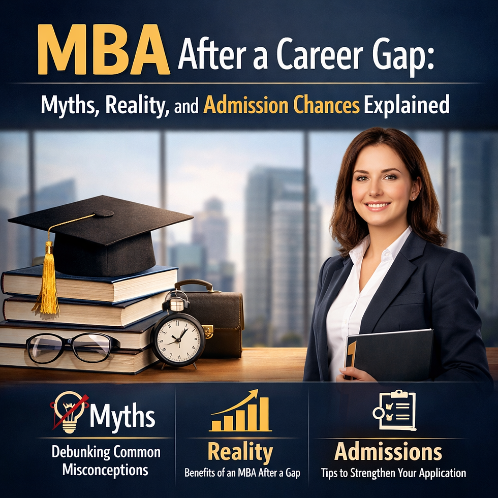MBA after a career gap – myths vs reality and admission chances explained