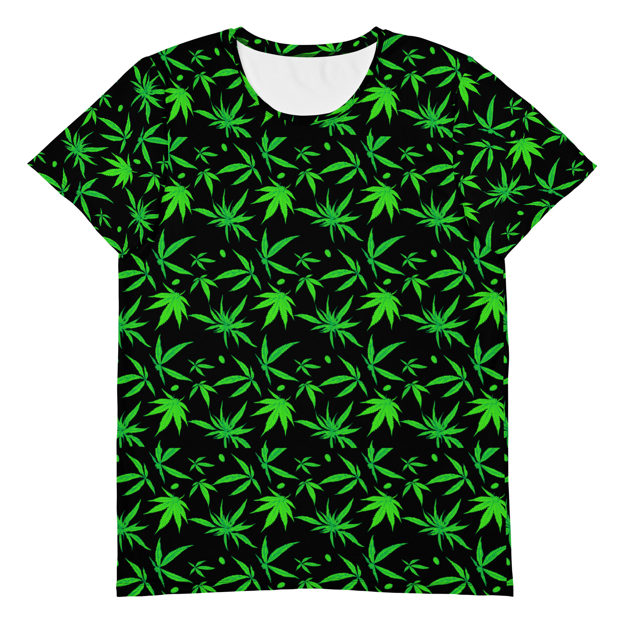 Weed All-Over Print Men's Athletic T-shirt