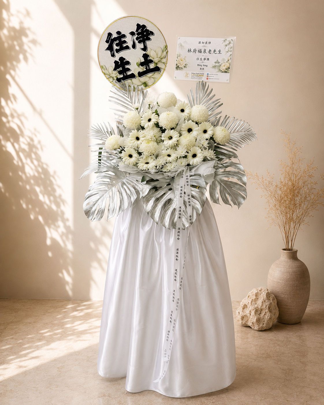 Elegant Condolence Floral Stand RM300