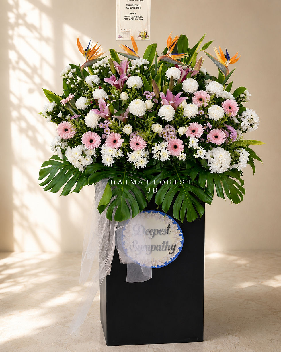 Thumbnail: Elegant Condolence Floral Stand RM600