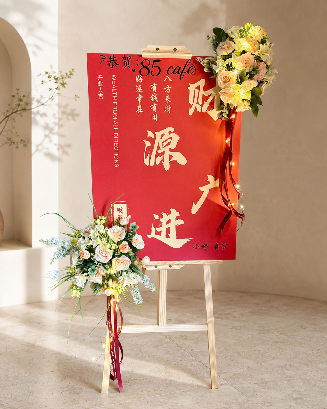 Grand Opening Floral Congratulatory Board｜开张花艺贺牌