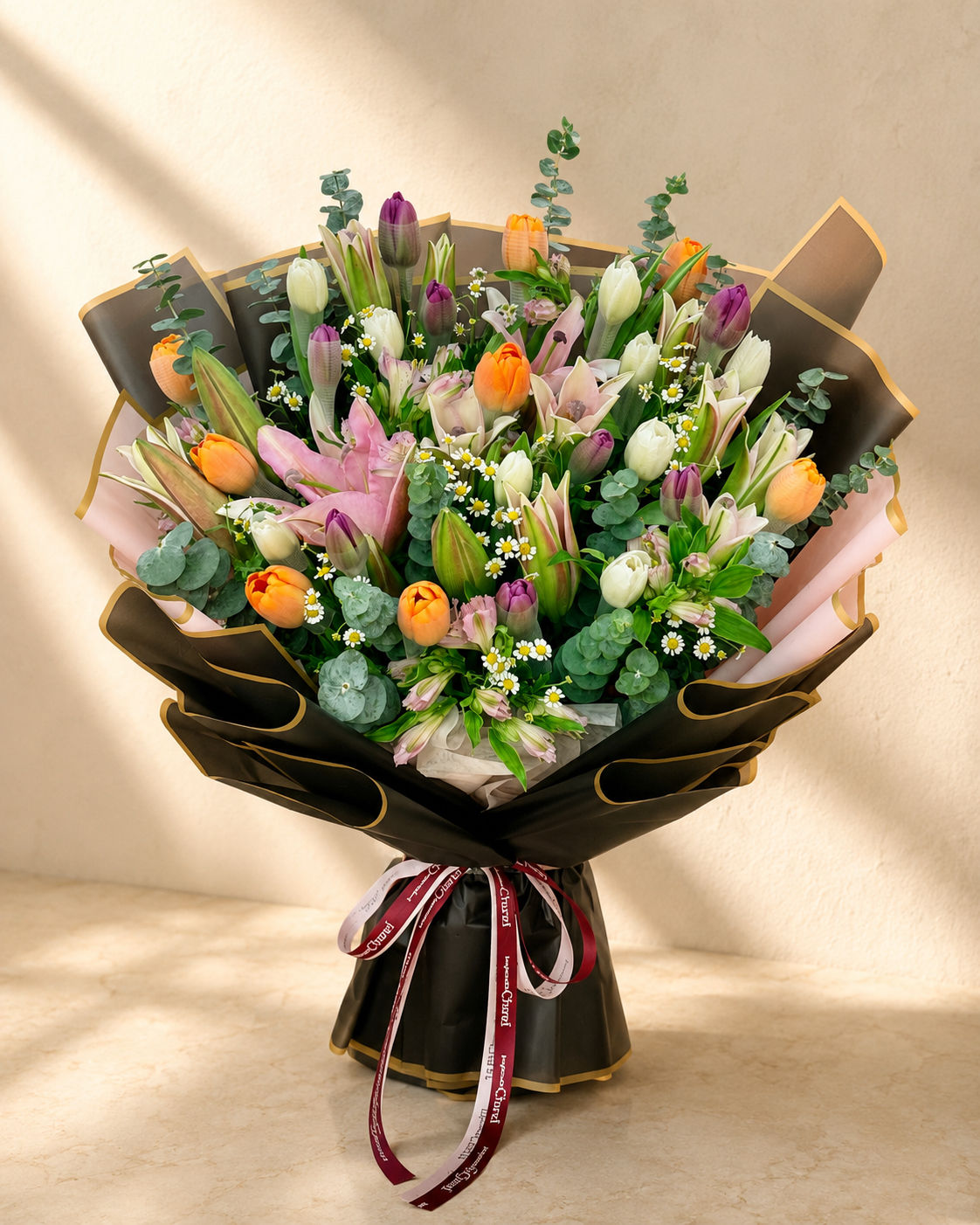 Grand Luxe Tulip & Lily Bouquet