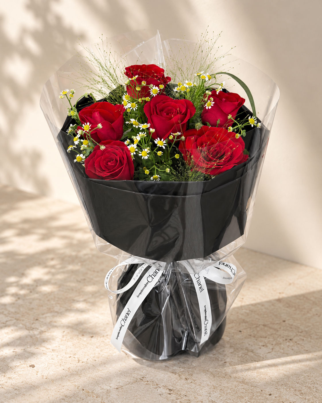 6 Fresh Red Roses Bouquet|6朵红玫瑰花束