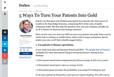 5 Ways to Turn Your Patents Into Gold