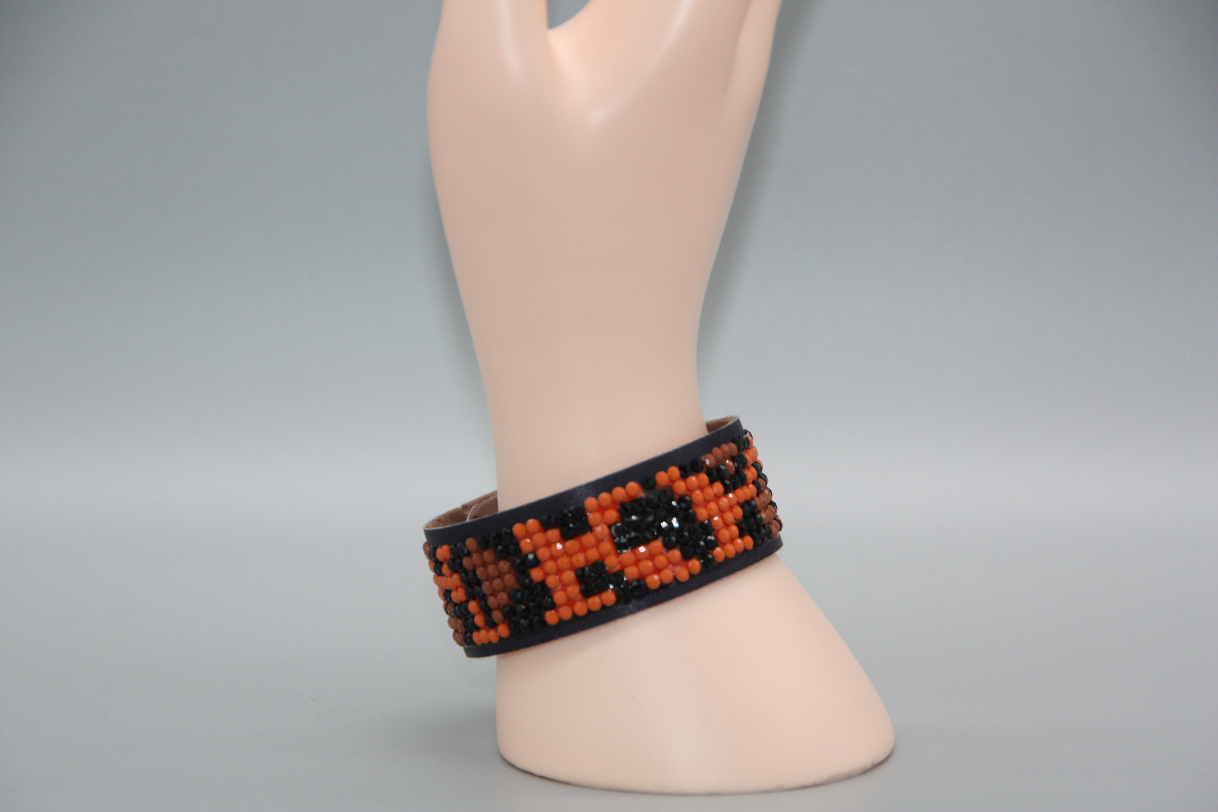 Armband Tiermuster Schwarz,Braun,Orange
