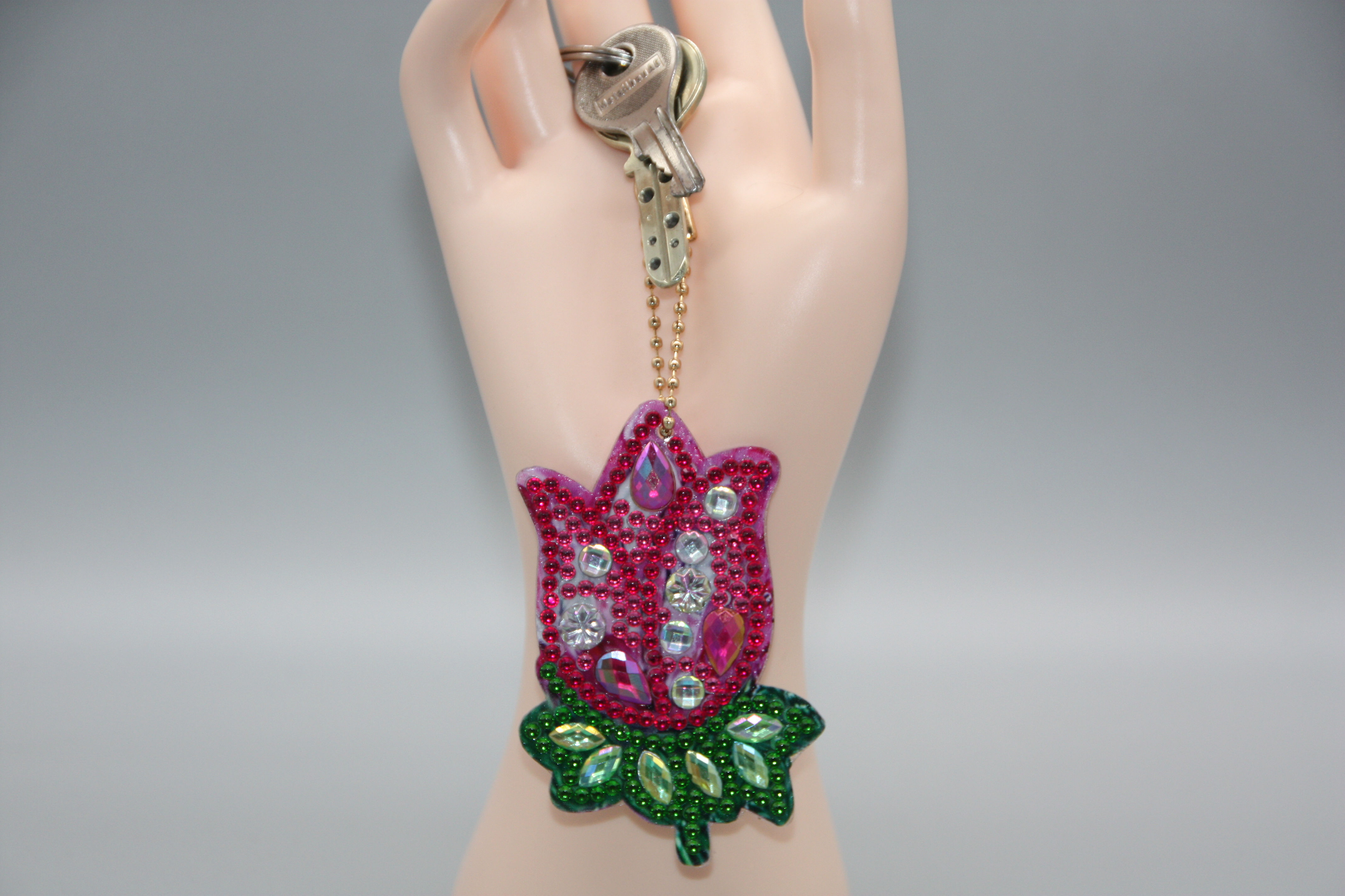 Schlüsselanhänger Tulpe Pink