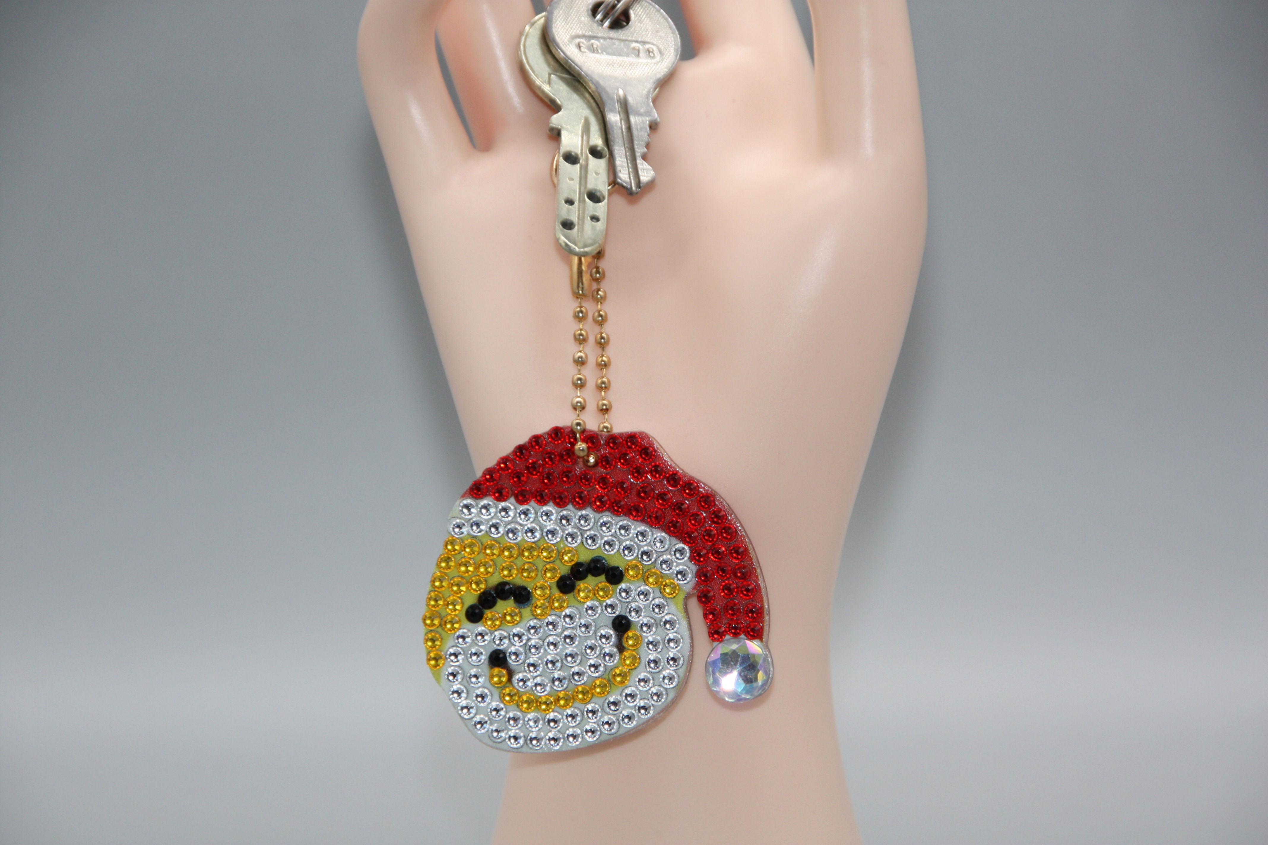 Schlüsselanhänger Samichlaus Emoji mit Bart