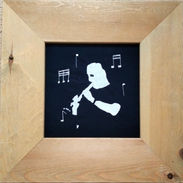 Embroidered portrait of a Musician