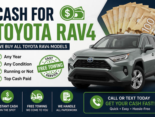 Cash for Your Toyota RAV4: Sell It Today, Any Condition