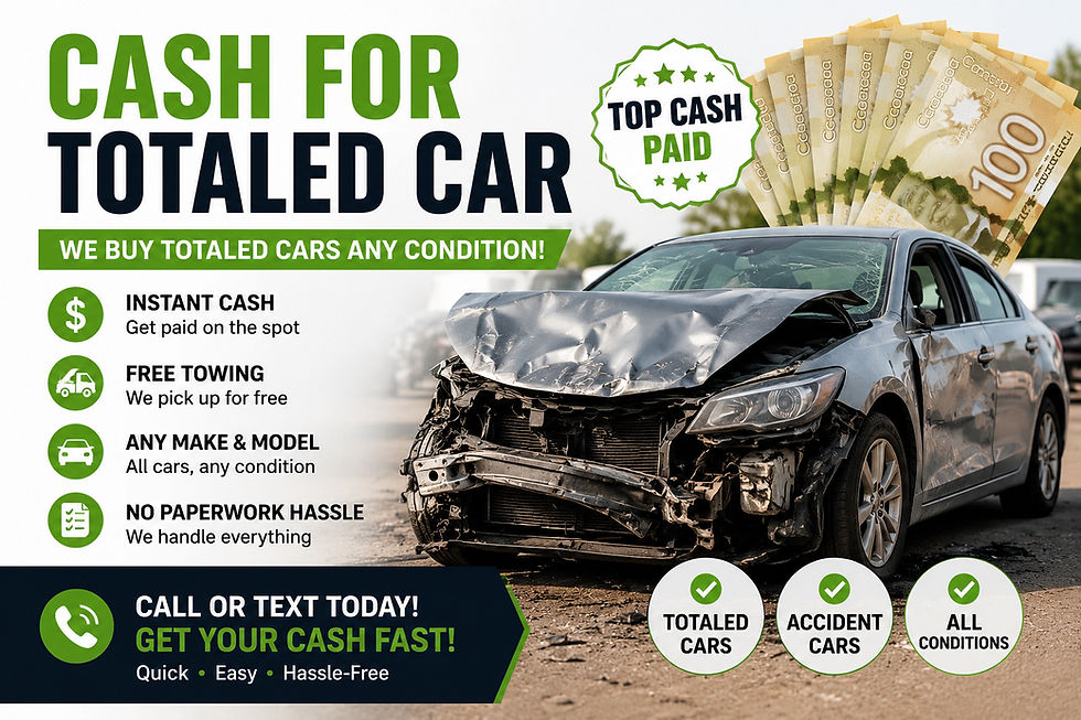 Cash for Your Totaled Car in Surrey and Metro Vancouver