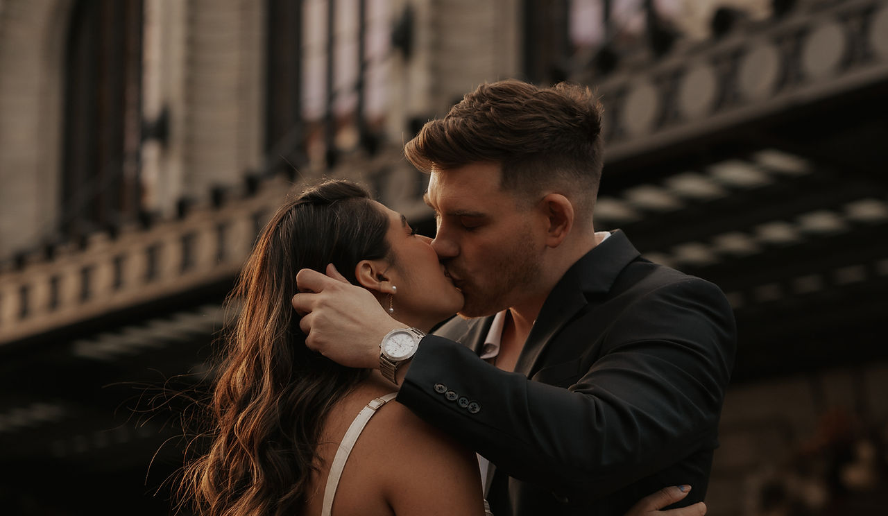 Union Station Engagement Photo