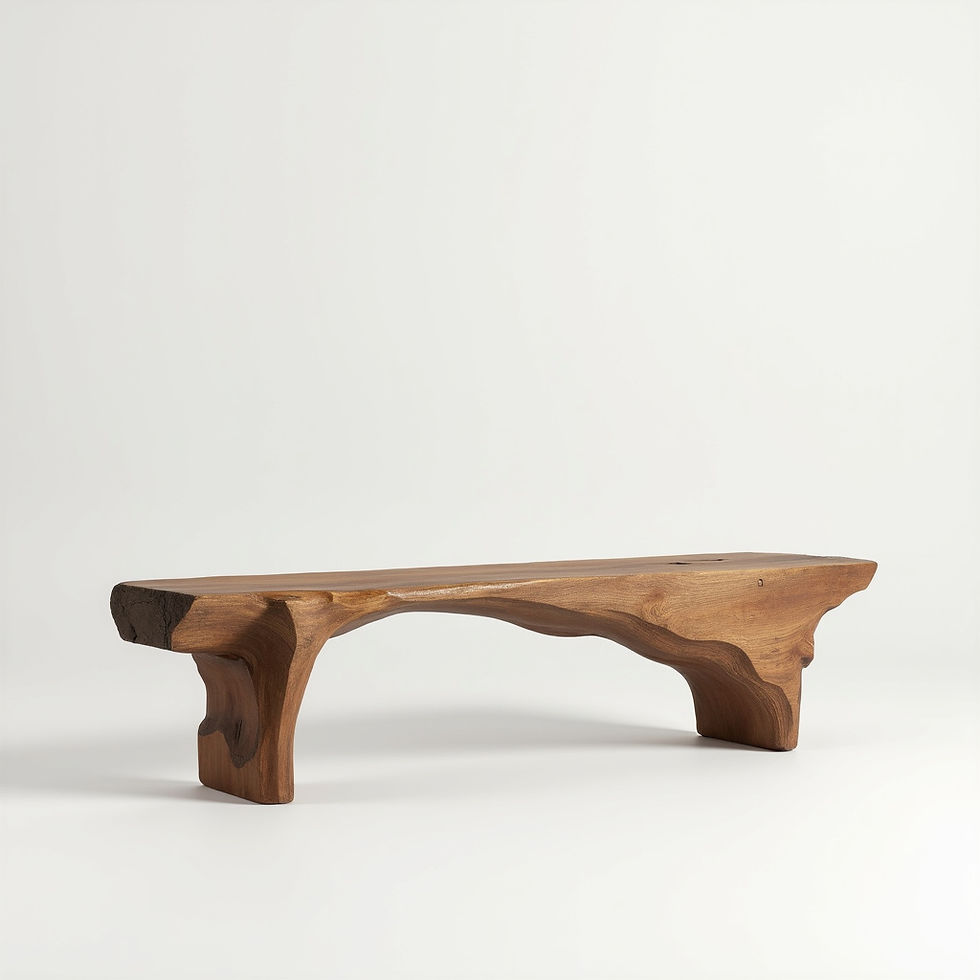 Sculptural Entryway Bench