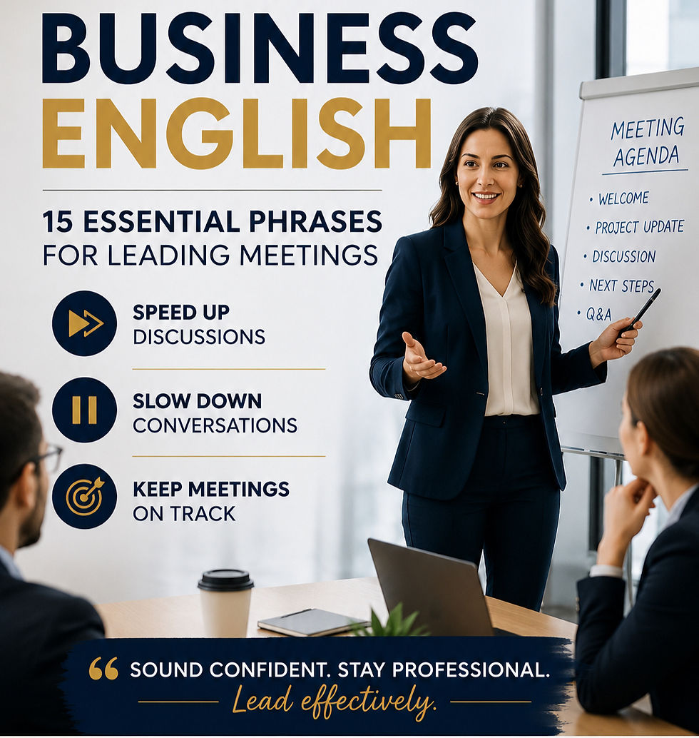 Business English: Essential Phrases for Managing Meetings Like a Professional