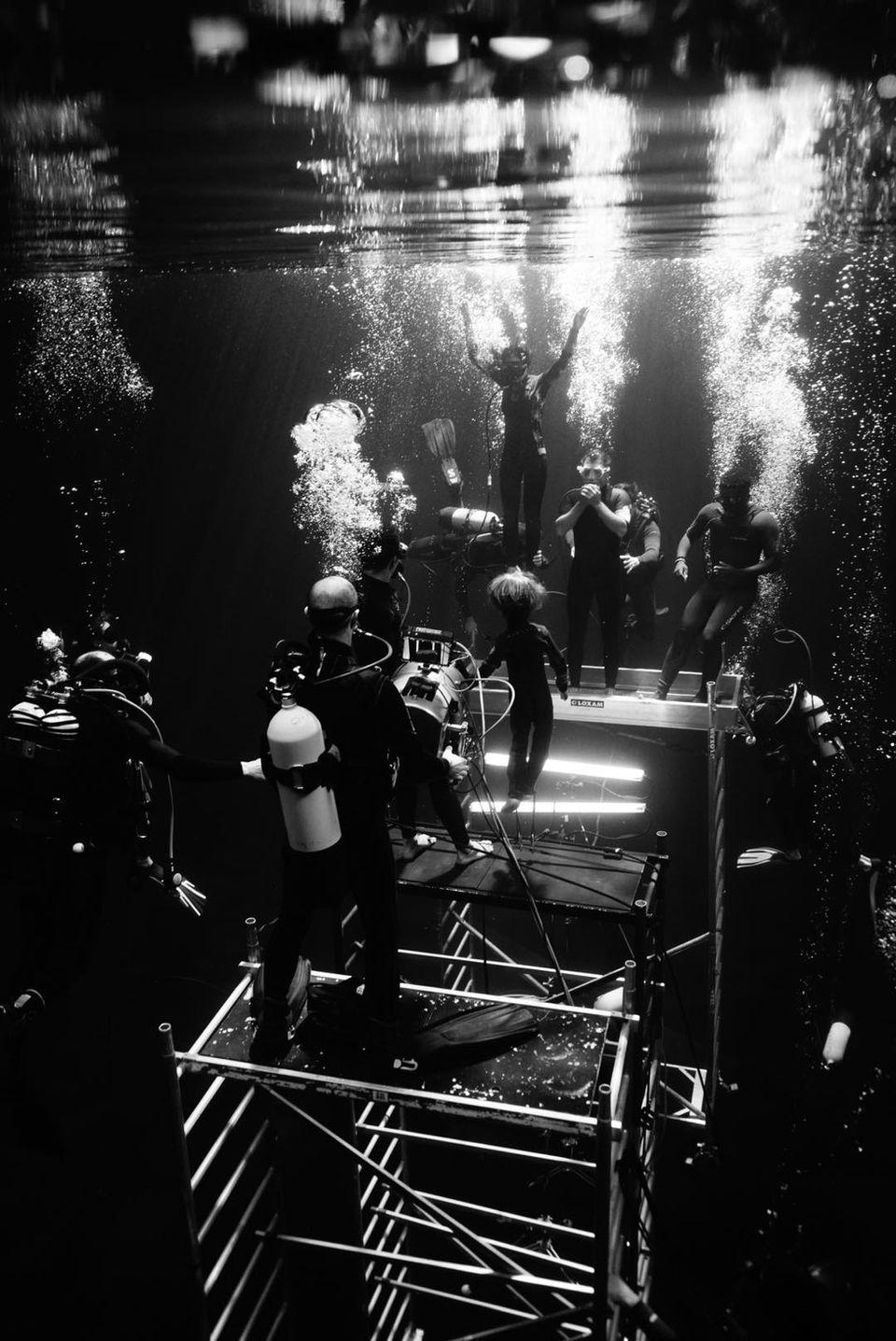 Caisson sous marin, studio sous marin paris, prise de vue sous marine 