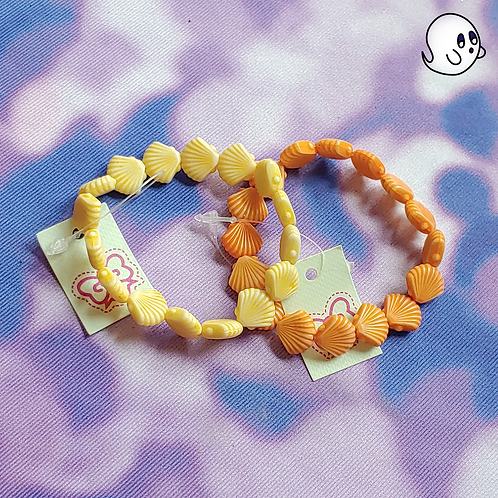 Sea Shell Bead Stretch Bracelet