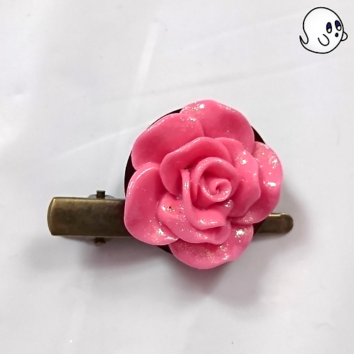 Rose Pink Hair Clip