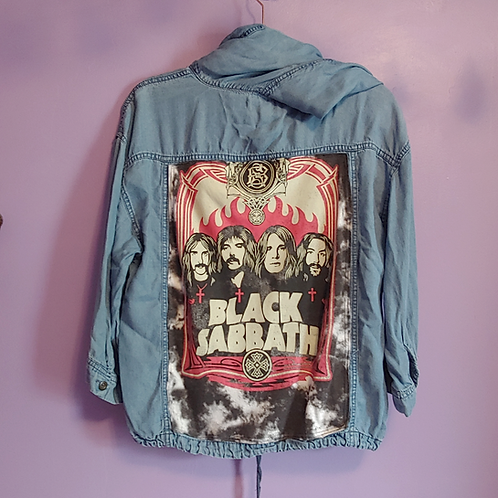 Black Sabbath Reworked Denim Sweater - Women's Medium