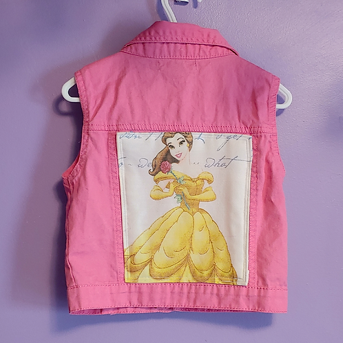Belle Beauty and the Beast Reworked Denim Vest - Girls Small (6)