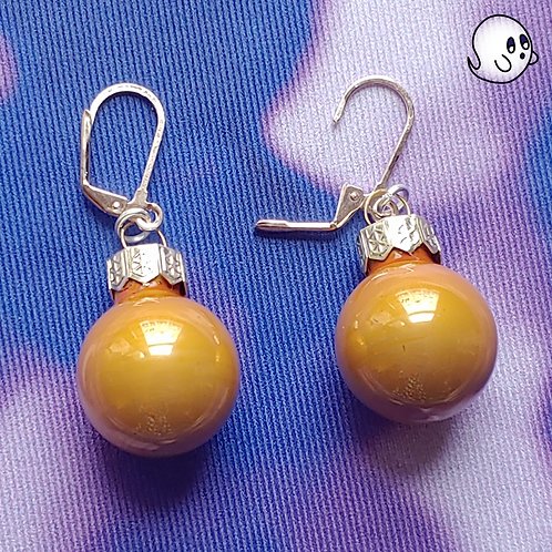 Shiny Bronze Ornament Dangle Earring