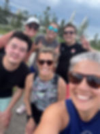 smiling runners at group run