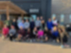 group picture in front of brewery