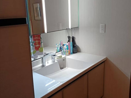 洗面台改修工事