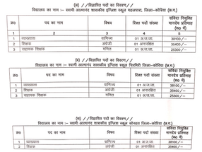 Contractual Appointment for Swami Atmanand Excellent English Medium School Management Committee