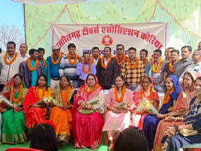 नवपदोन्नत प्रधान पाठकों के लिए छत्तीसगढ़ टीचर्स एसोसिएशन सोनहत, कोरिया ने आयोजित किया अभिनंदन समारोह