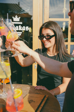 Daydrinking im Labakas am  Würzburger Marktplatz.