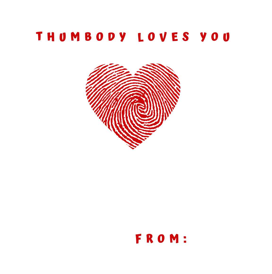 Valentine's Day Cards (thumbody loves you)