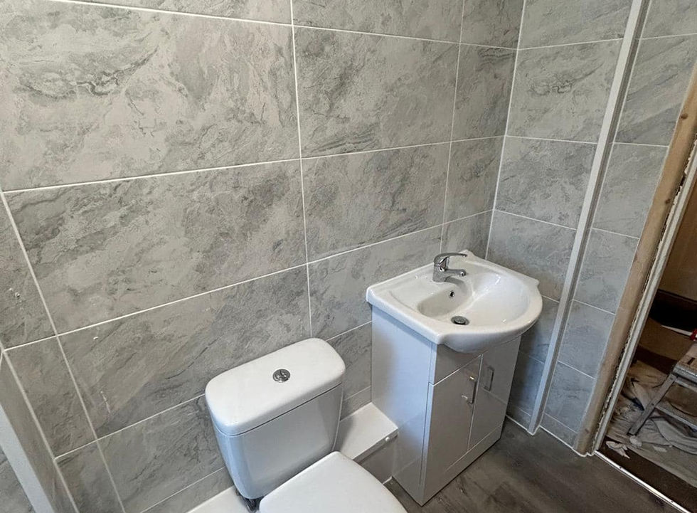 Bathroom with new sink