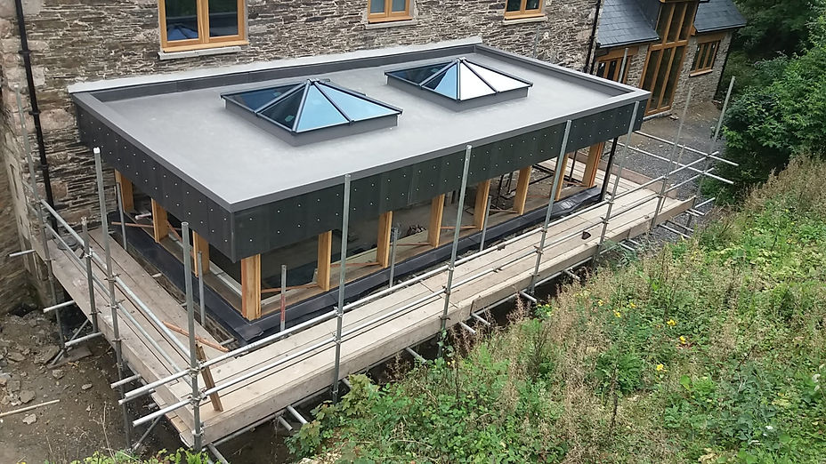 Modern roof installed for a client