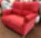Two seater red sofa